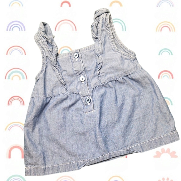 Carter's Baby Girls 9 Months Bundle Bathing Suit, Leggings, Denim Ruffle Top - Picture 6 of 6